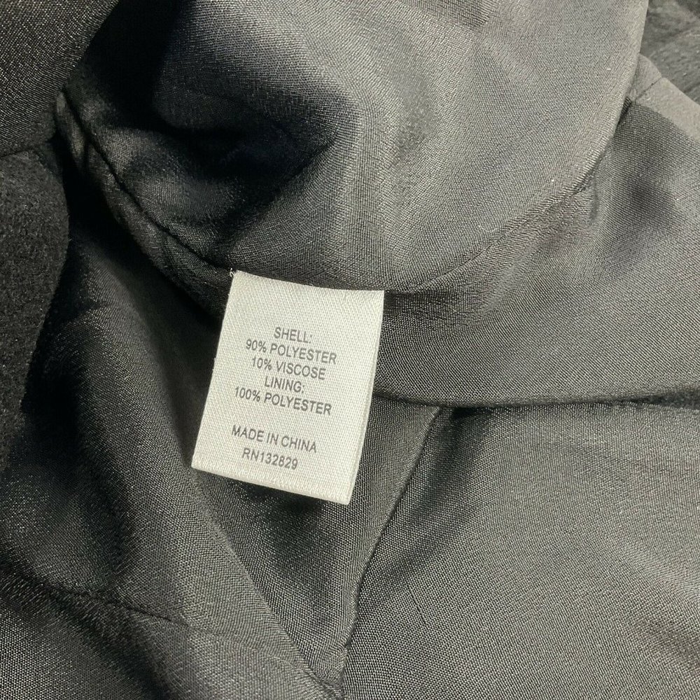 Tularosa Coat Womens Sz S Black Pea Coat hidden Buttons Missing Belt $298 Nwt - Picture 5 of 9